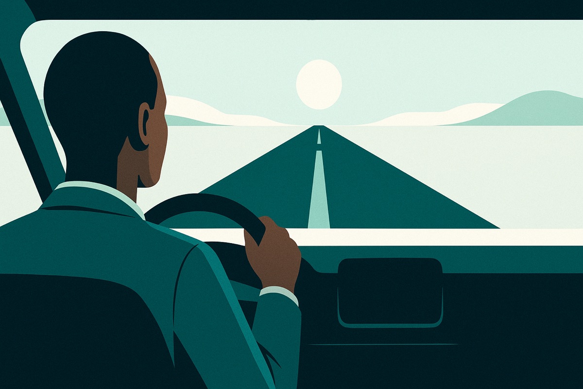 A long open road representing cash runway and financial visibility ahead